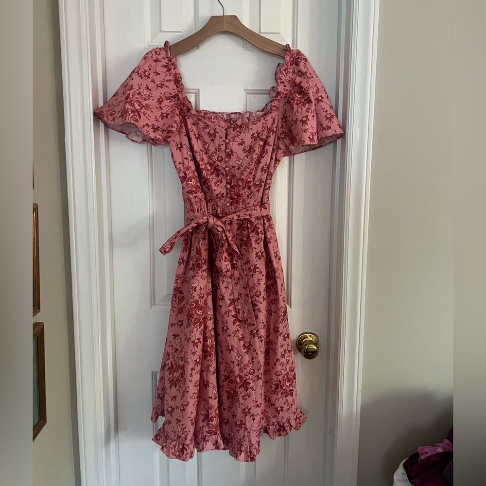 Gal Meets Glam pink “Marianna” dress